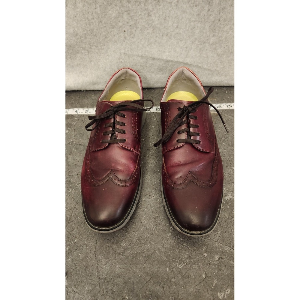 Florsheim Shoes Mens Size 12 Burgundy Leather Wingtip Brogue Derby Comfortech‎
